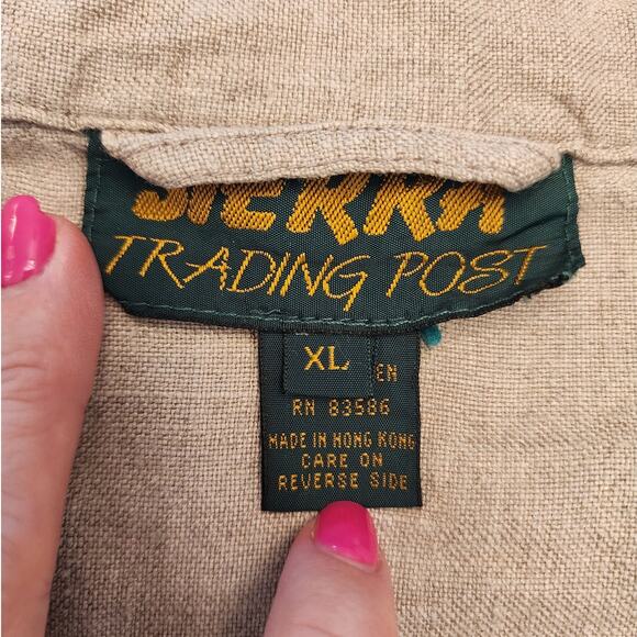 Sierra Trading Post 100% Linen  Jacket SZ XL Classic Casual - Picture 8 of 11
